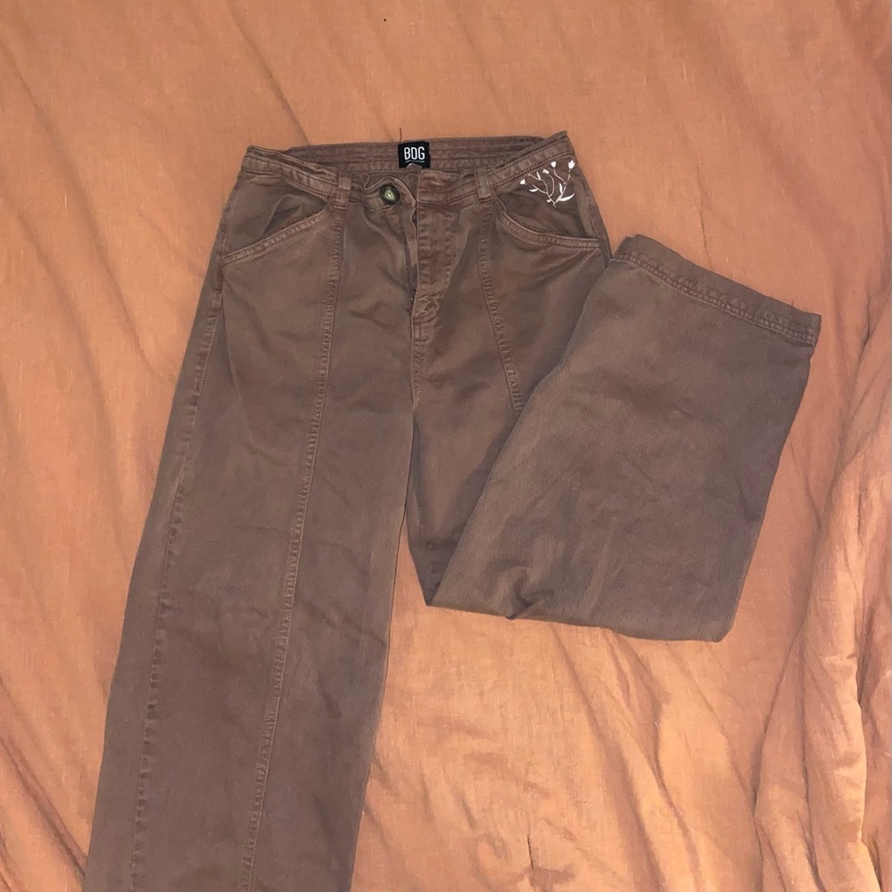 BDG embroidered brown jeans